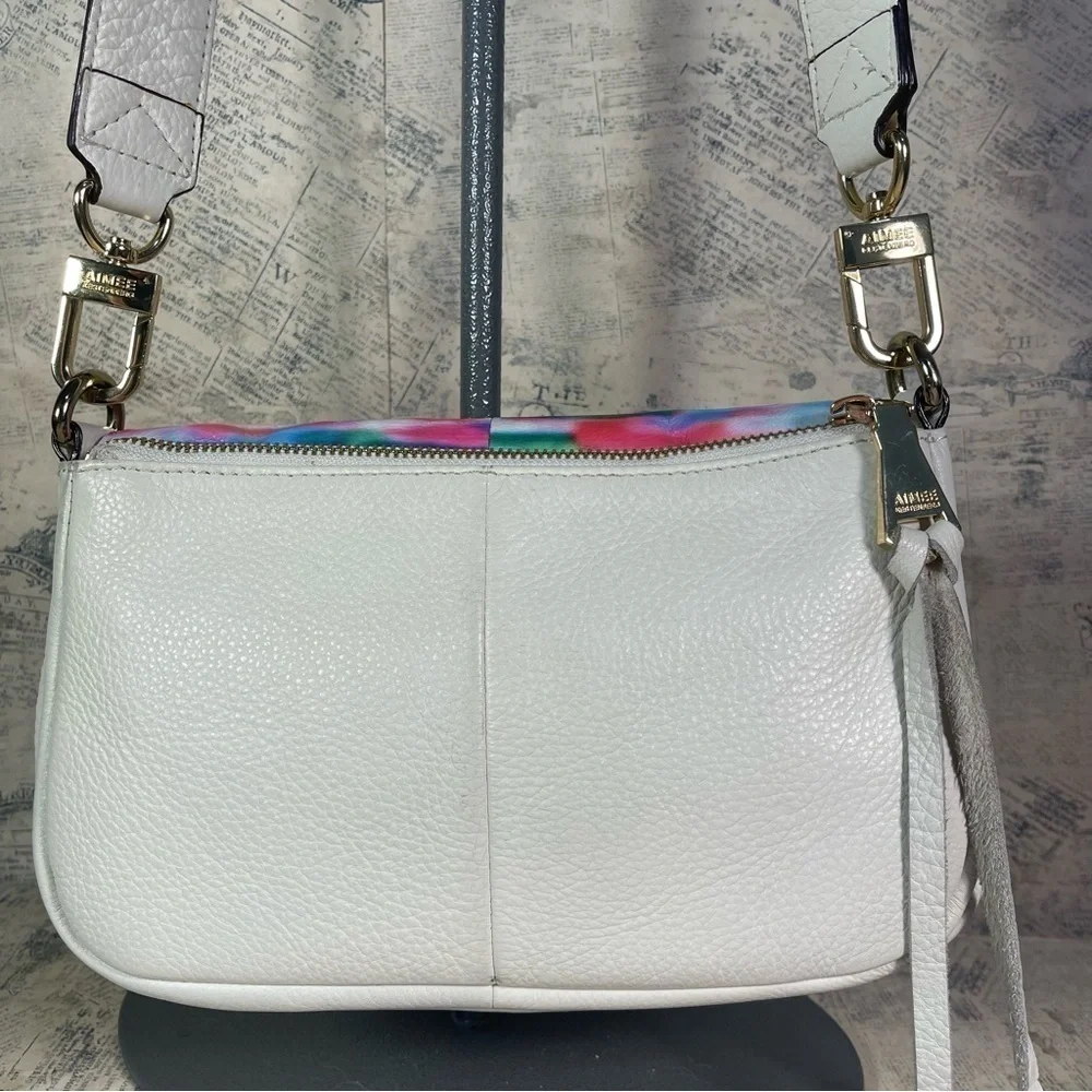 Aimee Kestenberg BILLY Watercolor Leather Convertible Crossbody Clutch Bag
